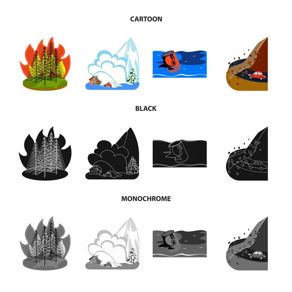 Ilustración vectorial del tiempo y el icono de angustia. Colección de tiempo y accidente símbolo de stock para la web . — Vector de stock