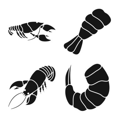 Et ve incelik işareti vektör Illustration. Et ve yengeç stok vektör çizim topluluğu.