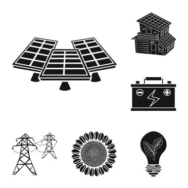 Yenilik ve teknoloji simge vektör Illustration. Yenilik ve doğa hisse senedi simgesi web için set.