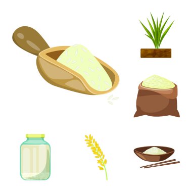 Gıda ve organik sembolü yalıtılmış nesne. Gıda ve tarım hisse senedi simgesi web için set.