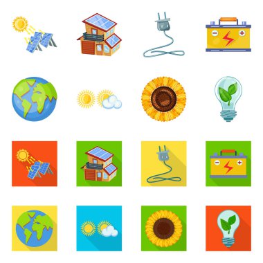 Yenilik ve teknoloji logo yalıtılmış nesne. Yenilik ve doğa vektör simgesini hissenin koleksiyonu.