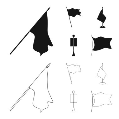 Doku ve sunum logo yalıtılmış nesne. Doku ve medya hisse senedi vektör çizim seti.