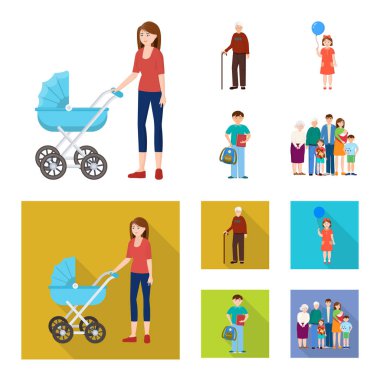 Karakter ve avatar simge vektör Illustration. Karakter ve portre hisse senedi simgesi için web topluluğu.