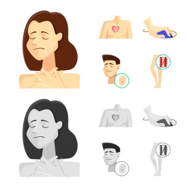 Hastane ve işaret işleme yalıtılmış nesne. Hastane ve yardım hisse senedi vektör çizim topluluğu.