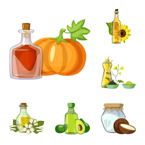 Vektorillustration av flask- och glashållare symbol. Uppsättning av flaska och jordbruk lager vektorillustration. — Stock vektor