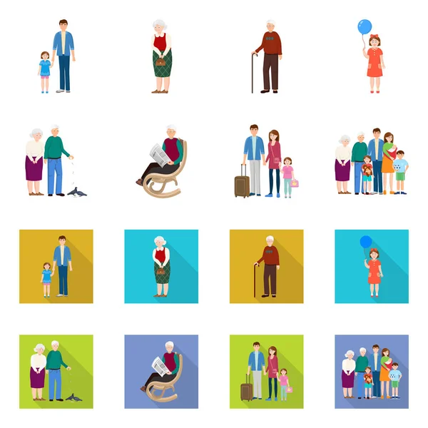 Karakter ve avatar simge yalıtılmış nesne. Hisse senedi için karakter ve portre vektör simge topluluğu.