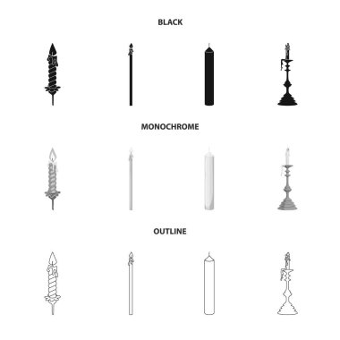 Gevşeme ve alev simgesi yalıtılmış nesne. Gevşeme ve web için balmumu hisse senedi simgesi toplama.