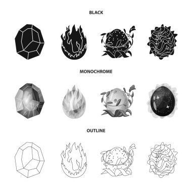 Hayvan ve tarih öncesi simge vektör Illustration. Hisse senedi için hayvan ve sevimli vektör simge topluluğu.