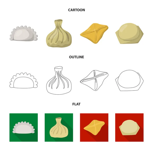 Ilustración vectorial de productos e icono de cocina. Colección de productos y aperitivo stock vector ilustración . — Archivo Imágenes Vectoriales