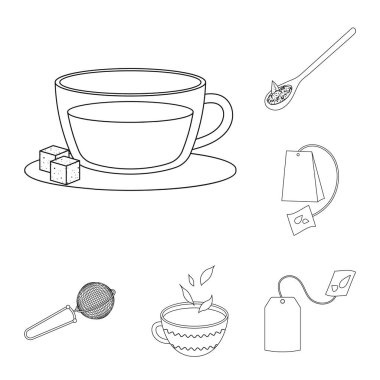 Gıda ve doğal işareti vektör tasarımı. Gıda ve web için siyah hisse senedi simgesi toplama.