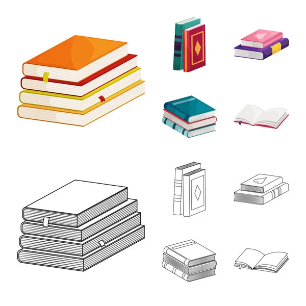 Vektorillustration des Trainings und Coversymbol. Set von Schulungen und Buchhandlung Vektor-Symbol für Aktien. — Stockvektor