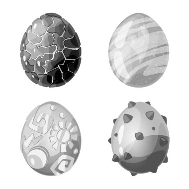 İşareti canavar ve fantezi illüstrasyon vektör. Canavar ve büyük hisse senedi vektör çizim koleksiyonu.