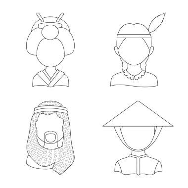 Kopyacı ve yerleşik simge vektör tasarımı. Kopyacı ve hisse senedi için kültür vektör simge kümesi.