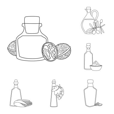 Sağlıklı ve sebze logo vektör Illustration. Dizi sağlıklı ve organik hisse senedi simgesi web için.