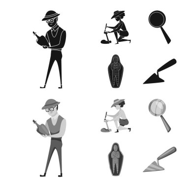 Hikaye ve öğeleri simge vektör Illustration. Hikaye ve öznitelikleri koleksiyonu vektör hisse senedi simgesi.