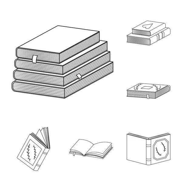 Ilustração vetorial do estudo e signo da literatura. Coleta de estudo e ilustração vetorial do estoque fonte . — Vetor de Stock