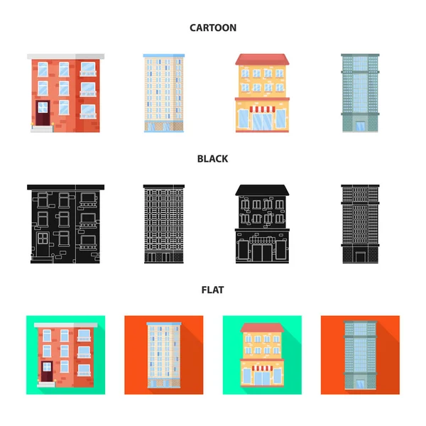 Na białym tle obiekt komunalnych i centrum symbol. Kolekcja komunalnych i nieruchomości wektor ikona na magazynie. — Wektor stockowy