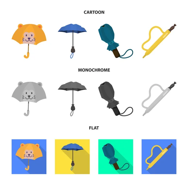Ilustracja wektorowa ochrony i ZAMKNIĘTA logo. Kolekcja ochrony i deszczowa symbol giełdowy dla sieci web. — Wektor stockowy