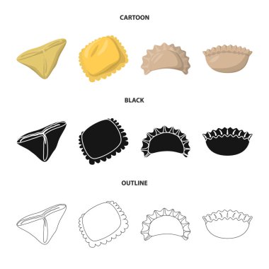 Vector illustration of products  and cooking icon. Set of products  and appetizer vector icon for stock. clipart