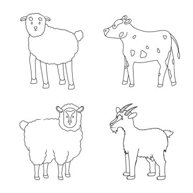 Ev yapımı yalıtılmış nesne ve kırsal logosu. Ev yapımı dizi ve web için tarım hisse senedi simgesi.