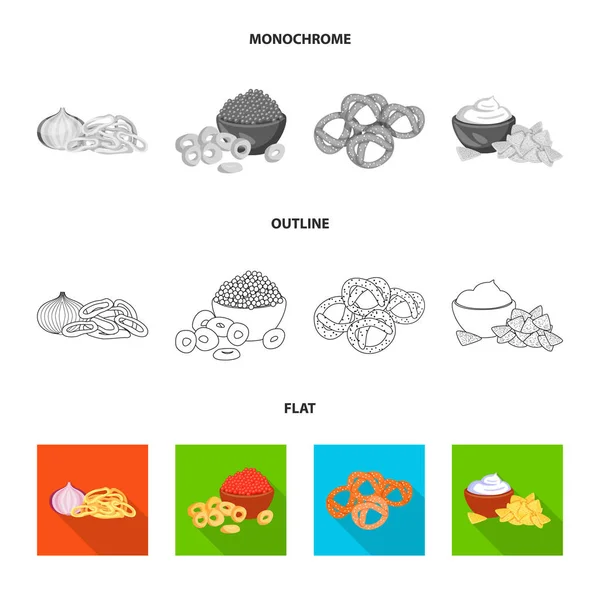 Isolated object of taste and seasonin logo. Set of taste and organic   vector icon for stock. — Stock Vector