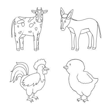 Ev yapımı yalıtılmış nesne ve kırsal simgesi. Ev yapımı dizi ve tarım hisse senedi vektör çizim.