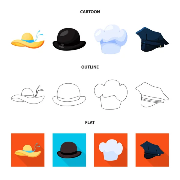 Векторный дизайн одежды и логотипа шапки. Коллекция одежды и биржевого знака берета для интернета . — стоковый вектор