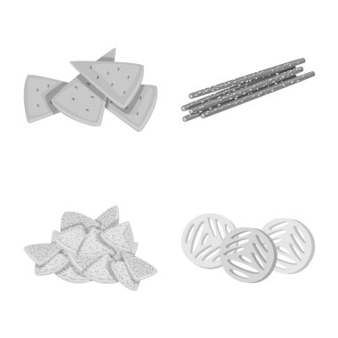 Ürün ve menü simge vektör tasarımı. Hisse senedi için ürün ve bar vektör simge kümesi.