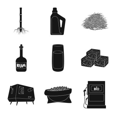 Sukroz ve teknoloji logo vektör Illustration. Sukroz ve baston hisse senedi vektör çizim seti.