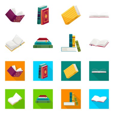 Eğitim ve kapak simge vektör Illustration. Eğitim ve kitabevi hisse senedi simgesi için web topluluğu.