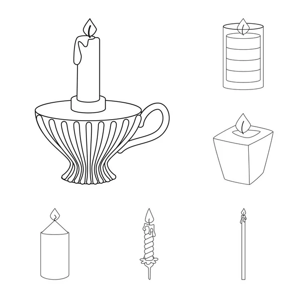 Objet isolé de source et signe de cérémonie. Collecte de la source et du stock de feu symbole pour le web . — Image vectorielle