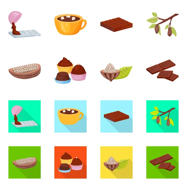 Diseño vectorial de alimentos e ícono delicioso. Conjunto de alimentos y vector marrón icono para stock . — Vector de stock