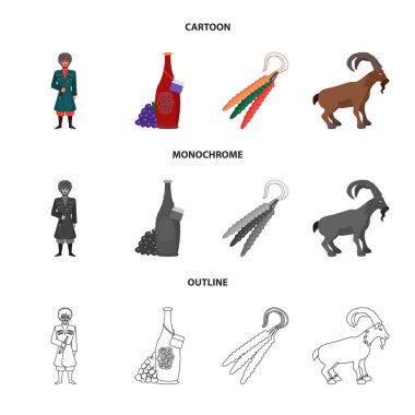 Kültür ve gezi işareti vektör çizimi. Web için kültür ve özgünlük hisse senedi simgesi kümesi.