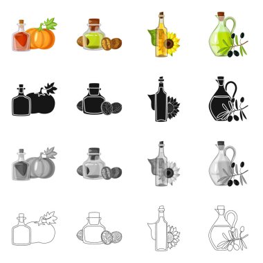 Sağlıklı ve sebze simgesi yalıtılmış nesne. Tarım hisse senedi vektör çizim ve sağlıklı kümesi.