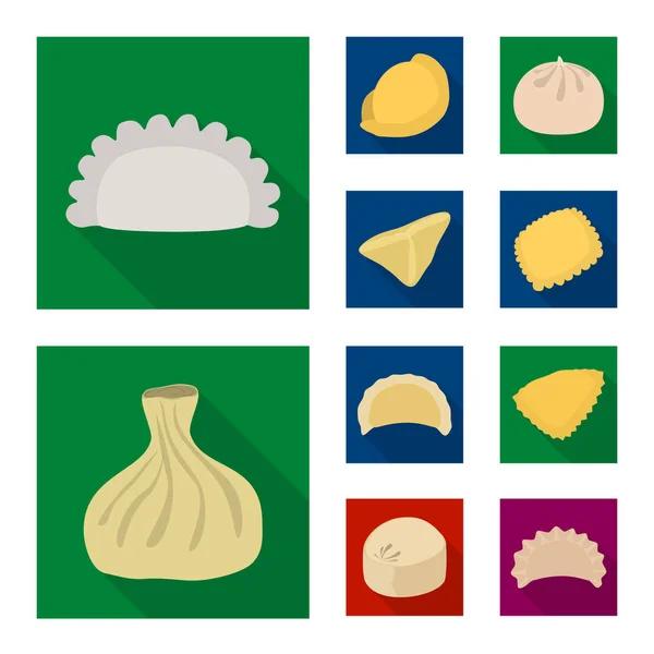 Vektor-Design von Produkten und Kochsymbol. Sammlung von Produkten und Appetithappen-Vektor-Symbol für Aktien. — Stockvektor