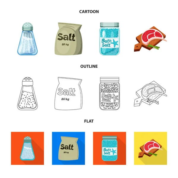 Ilustración vectorial de cocina y símbolo del mar. Colección de cocina y el icono del vector de hornear para el stock . — Vector de stock