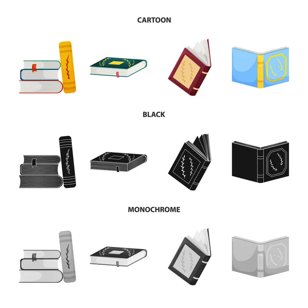 Oggetto isolato di formazione e icona di copertura. Raccolta di formazione e libreria stock illustrazione vettoriale . — Vettoriale Stock