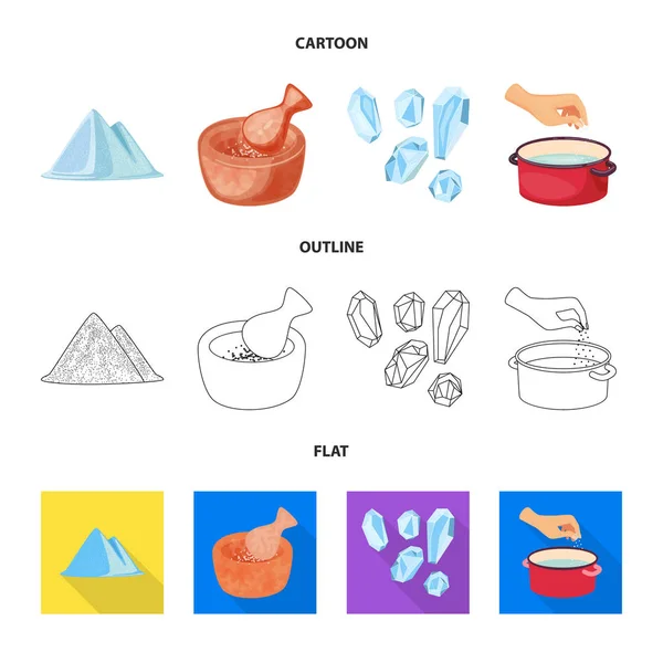 Isoliertes Objekt des Kochens und der Ikone des Meeres. Kochen und Backen Vektor Illustration. — Stockvektor