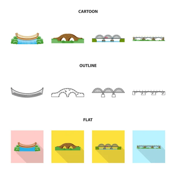 Progettazione vettoriale del collegamento e segno di progettazione. Set di connessione e illustrazione vettoriale di serie laterale . — Vettoriale Stock