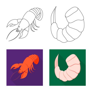 Meze ve okyanus sembolü yalıtılmış nesne. Meze koleksiyonu ve hisse senedi için incelik vektör simgesi.