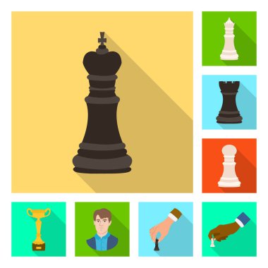 Şah mat ve ince logo yalıtılmış nesne. Şah mat ve hedef hisse senedi simgesi için web topluluğu.