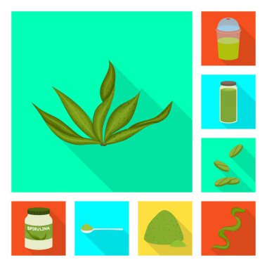 Protein ve deniz simge vektör tasarımı. Protein ve doğal hisse senedi vektör çizim.