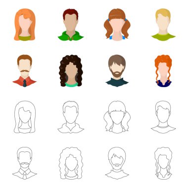 Professional vektör tasarımı ve fotoğraf oturum açın. Profesyonel kümesi ve hisse senedi için profil vektör simgesi.