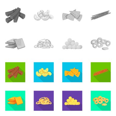 Oktoberfest ve bar logo vektör Illustration. Oktoberfest ve hisse senedi için pişirme vektör simgesi ayarla.