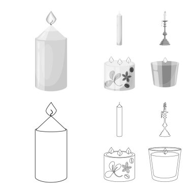 İzole işareti gevşeme ve alev nesne. Gevşeme ve web için balmumu hisse senedi simgesi toplama.