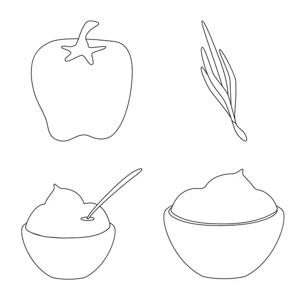 Conception vectorielle de la saisonnonine et symbole de l'ingrédient. Ensemble d'icône de vecteur d'arôme et de saisonnonine pour stock . — Image vectorielle