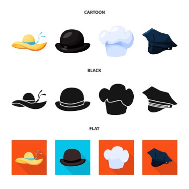 Giyim ve kap logo vektör Illustration. Giyim ve bere hisse senedi vektör çizim koleksiyonu.