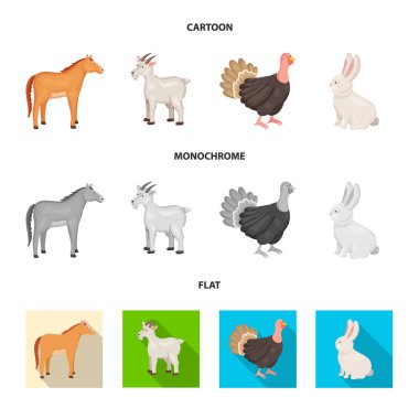 Üreme ve mutfak işareti çizimi vektör. Koleksiyon ıslahının ve organik hisse senedi vektör çizim.