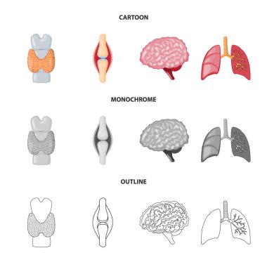 Biyoloji ve bilimsel işareti vektör tasarımı. Biyoloji ve laboratuvar hisse senedi vektör çizim seti.