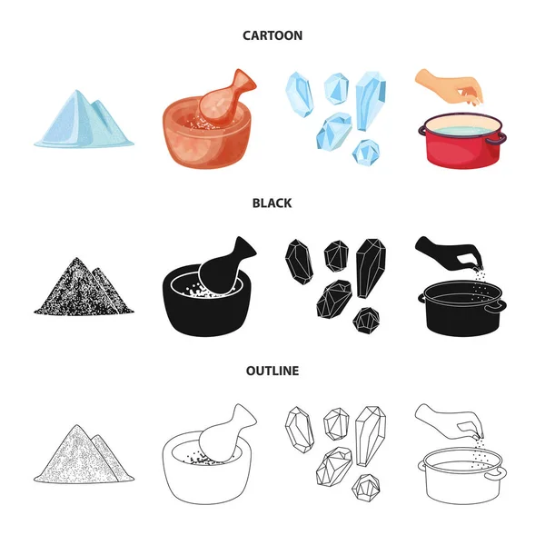 烹饪和海标的矢量设计。收集用于网络的烹饪和烘焙股票符号. — 图库矢量图片